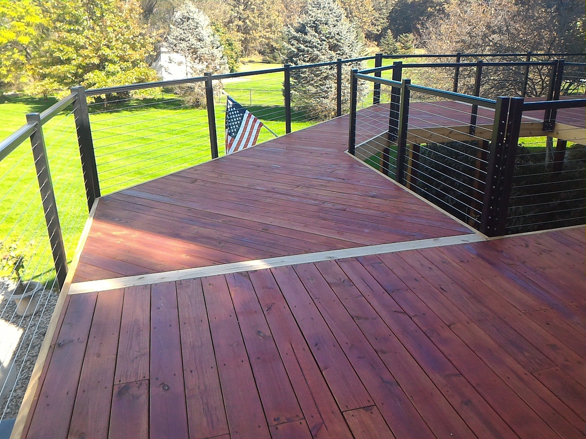 Mattawan custom deck floor and railing