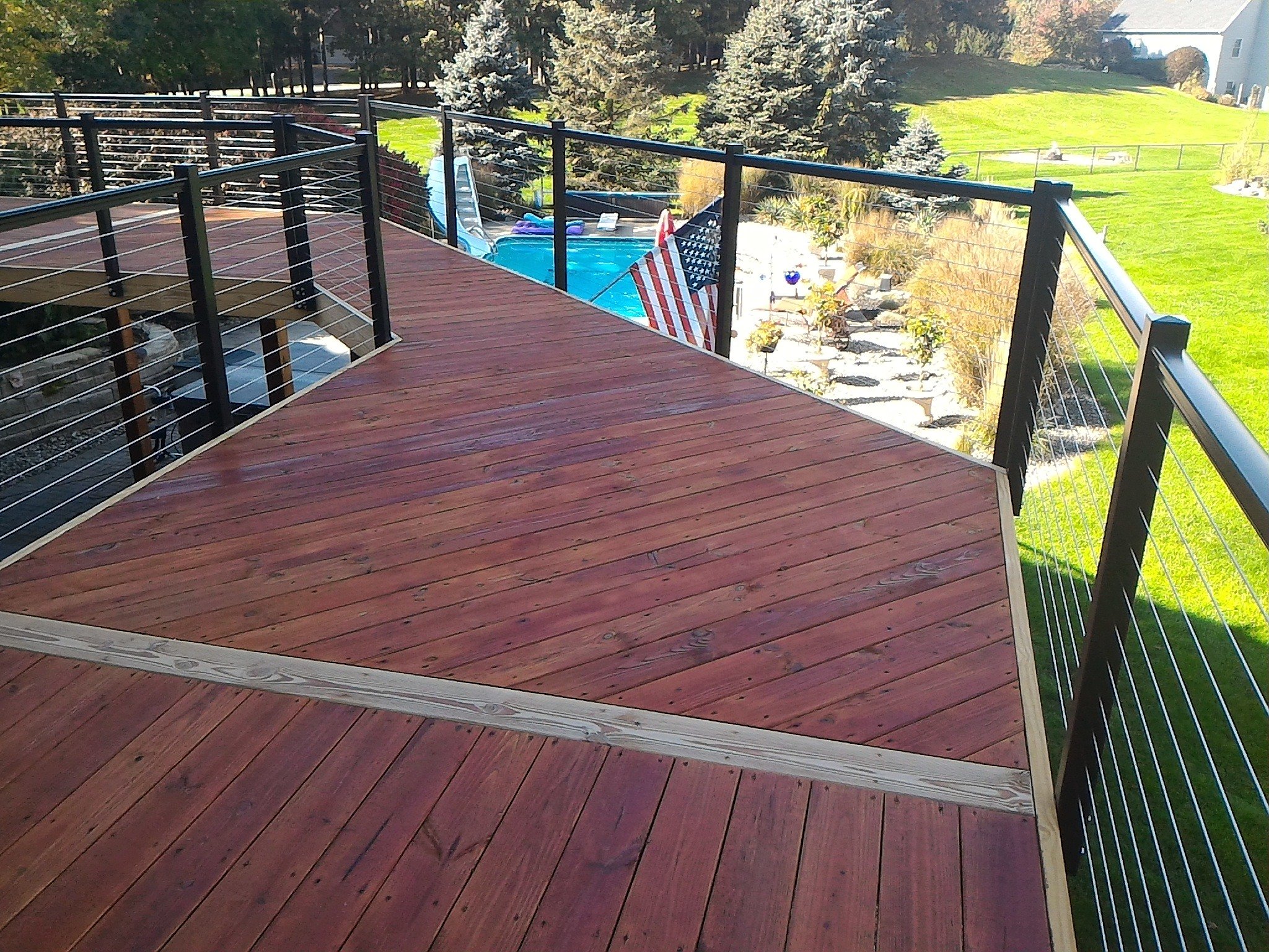Mattawan custom deck floor and railing