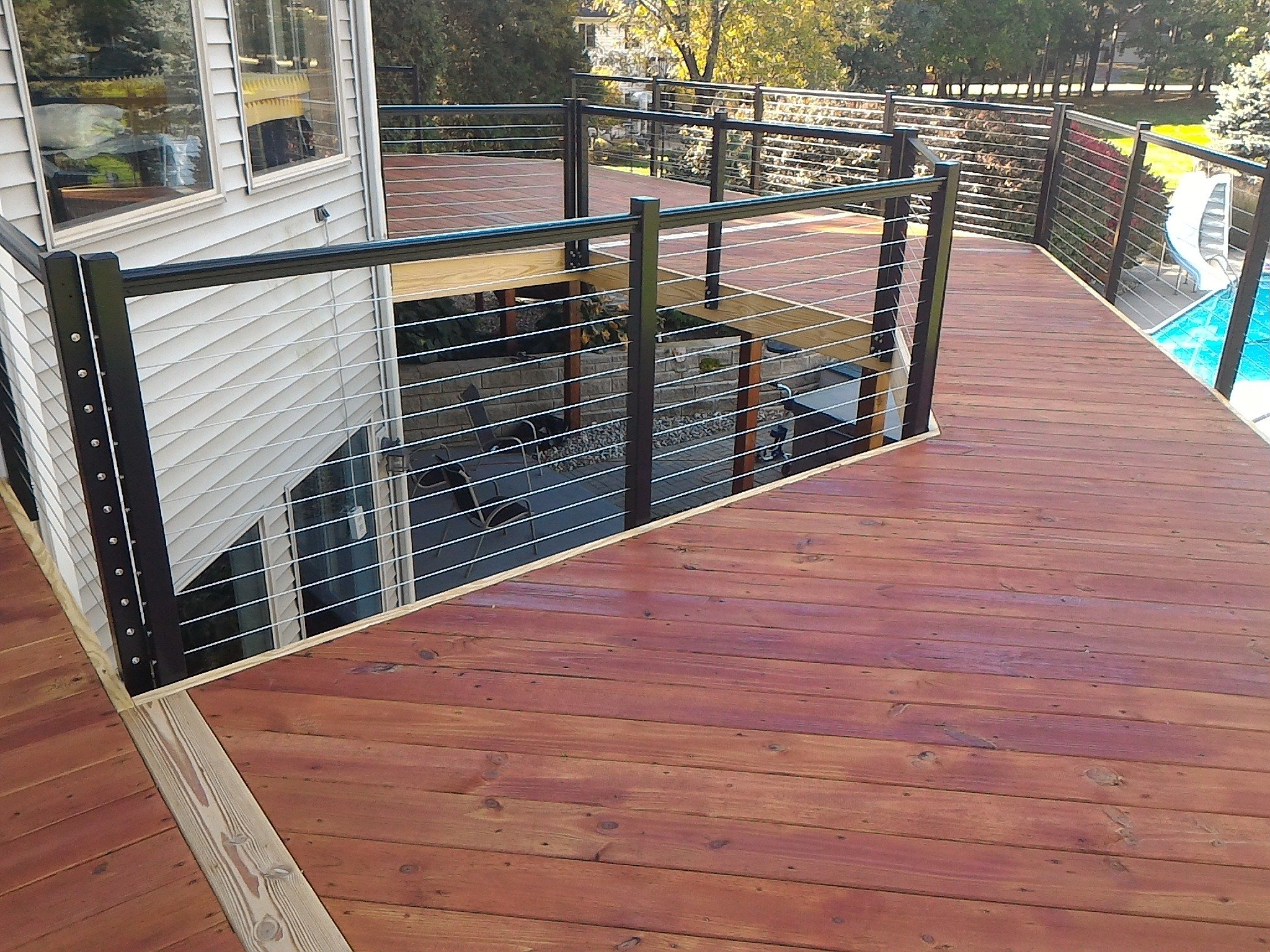 Mattawan custom deck floor and railing